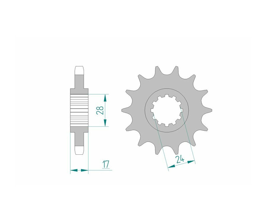 Pignon AFAM acier standard 20504 - 530