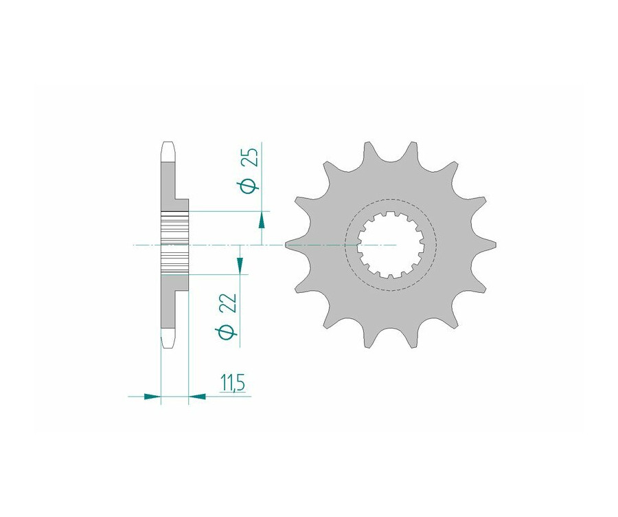 Pignon AFAM acier standard 73303 - 520