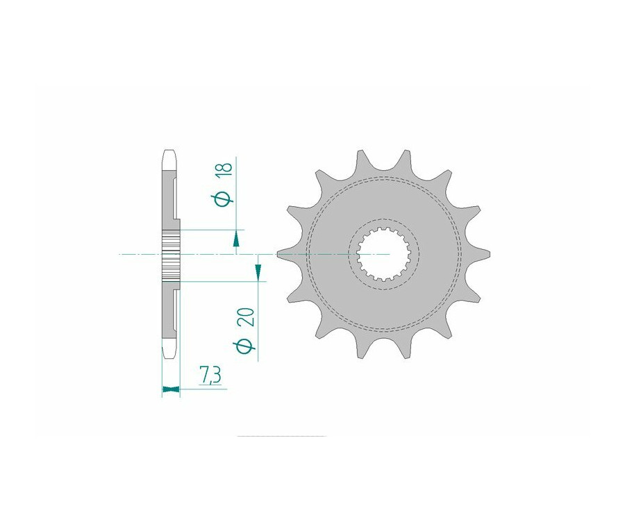 Pignon AFAM acier standard 20206 - 520