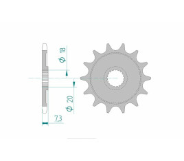 Pignon AFAM acier standard 20206 - 520