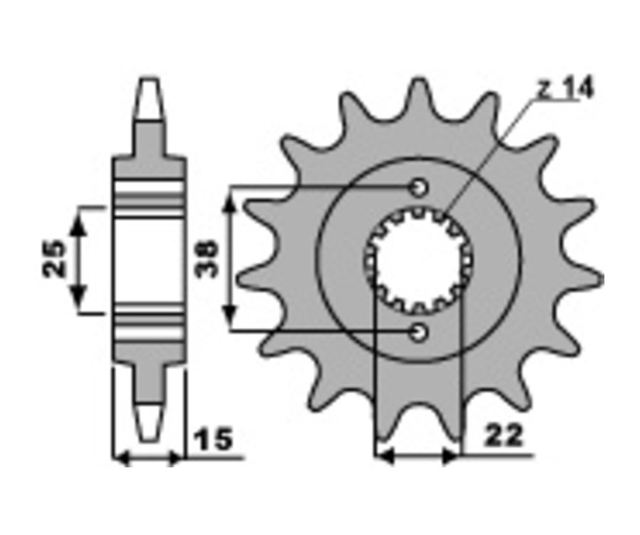 Pignon PBR acier standard 7001 - 520