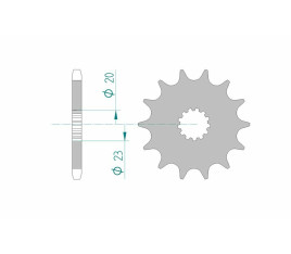 Pignon AFAM acier standard 22404 - 525