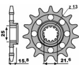 Pignon PBR acier standard 2093M - 520 - 1077559001