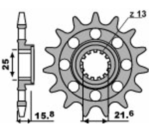 Pignon PBR acier standard 2093M - 520