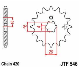 Pignon JT SPROCKETS acier standard 546 - 420