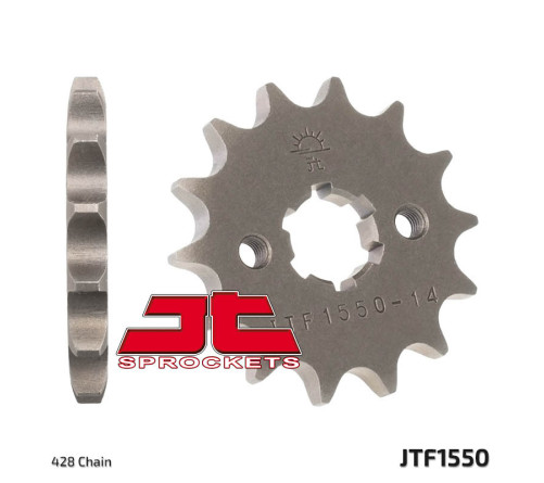 Pignon JT SPROCKETS acier standard 1550 - 428 - 1077276001