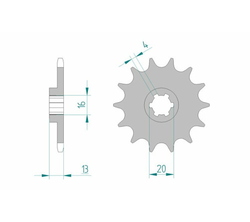 Pignon AFAM acier standard 94214 - 520