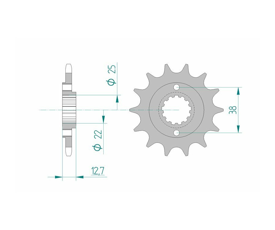 Pignon AFAM acier standard 24505 - 520