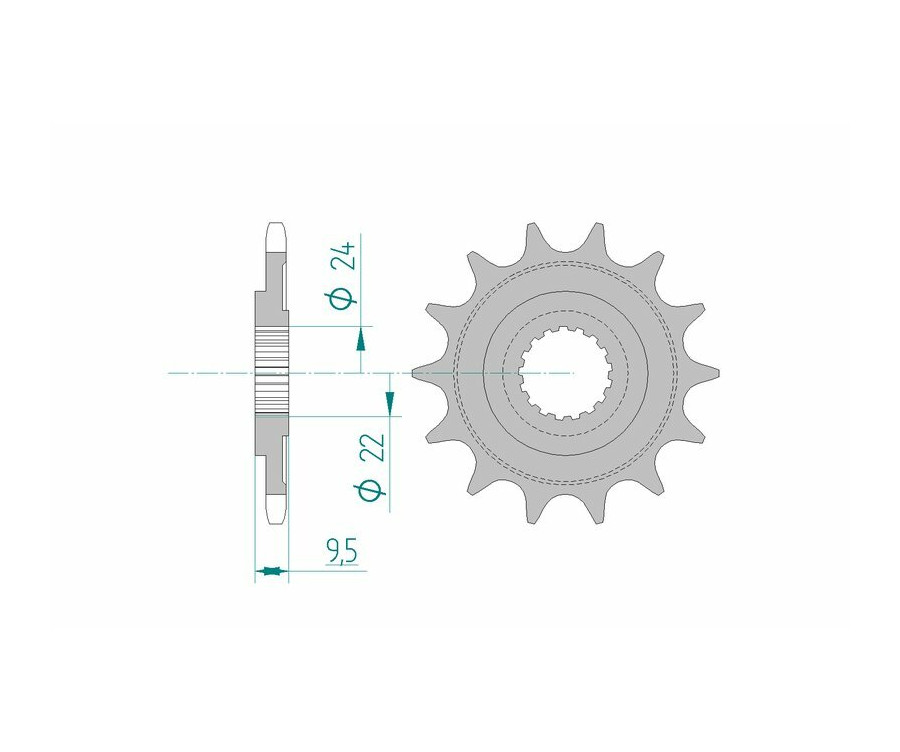 Pignon AFAM acier standard 20311 - 520