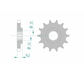 Pignon AFAM acier standard 22601 - 630