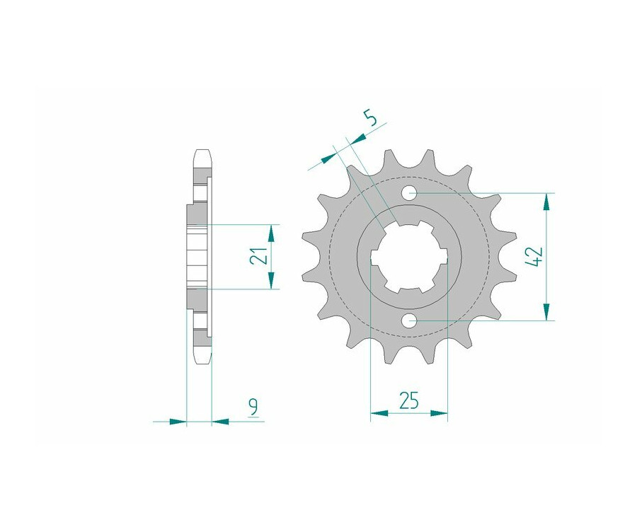 Pignon AFAM acier standard 21304 - 428