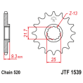 Pignon JT SPROCKETS acier anti-bruit 1539-520