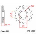 Pignon JT SPROCKETS acier standard 1577 - 520