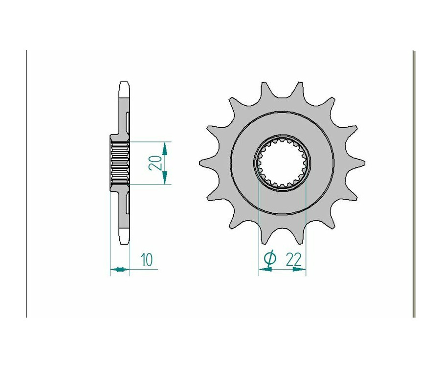 Pignon AFAM acier standard 43302 - 520