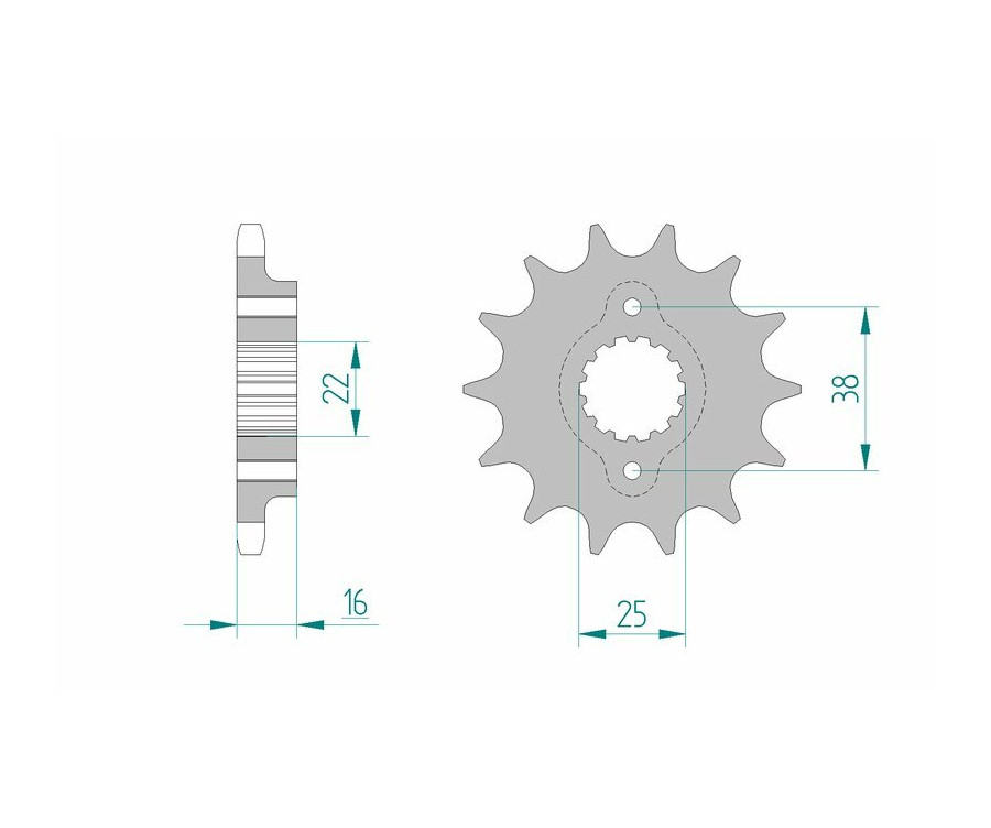 Pignon AFAM acier standard 52608 - 525