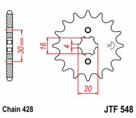 Pignon JT SPROCKETS acier standard 548 - 428