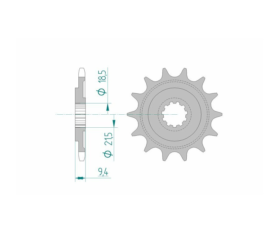 Pignon AFAM acier standard 20310 - 520