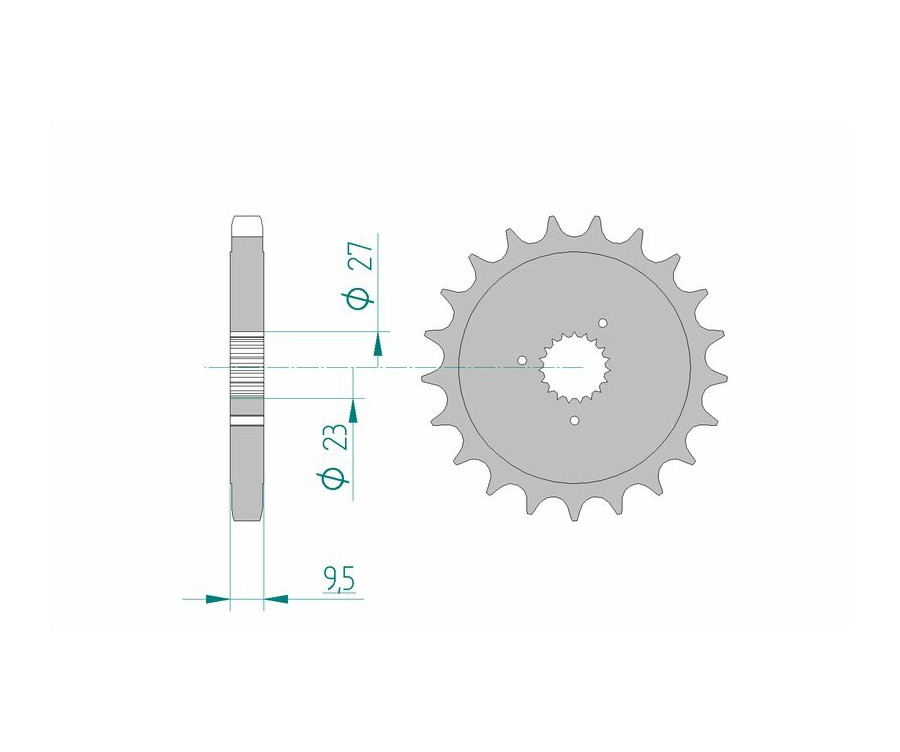 Pignon AFAM acier standard 94802 - 530