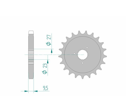 Pignon AFAM acier standard 94802 - 530