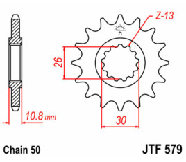 Pignon JT SPROCKETS acier standard 579 - 530