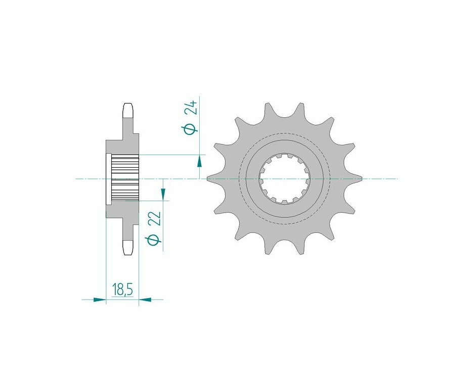 Pignon AFAM acier standard 24603 - 520