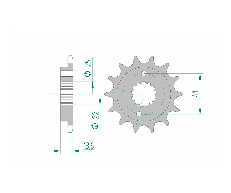 Pignon AFAM acier standard 20517 - 520