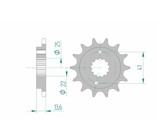 Pignon AFAM acier standard 20517 - 520