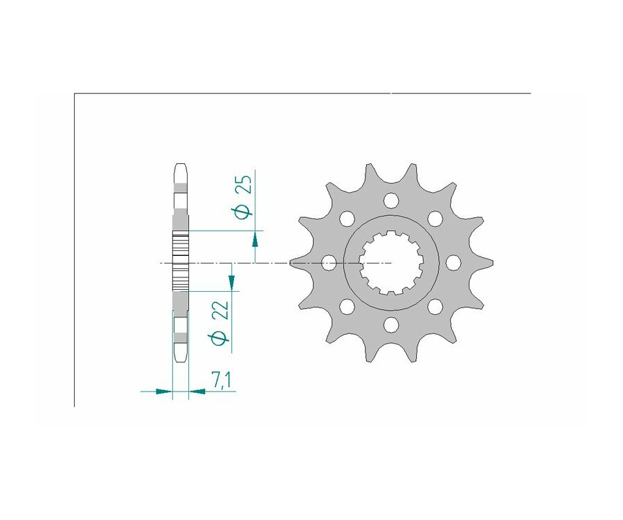 Pignon AFAM acier standard 24511 - 520