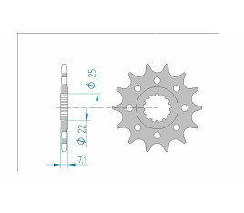 Pignon AFAM acier standard 24511 - 520