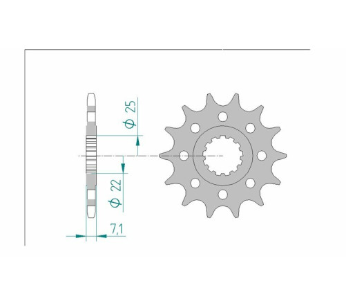 Pignon AFAM acier standard 24511 - 520