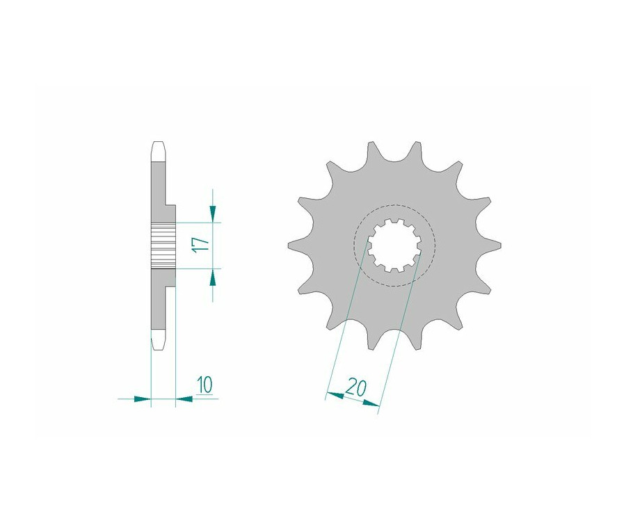 Pignon AFAM acier standard 94301 - 520