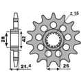 Pignon PBR acier standard 2150 - 525