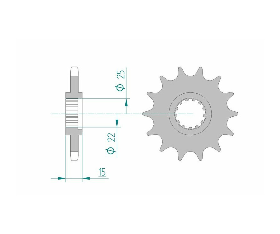 Pignon AFAM acier standard 24506 - 525