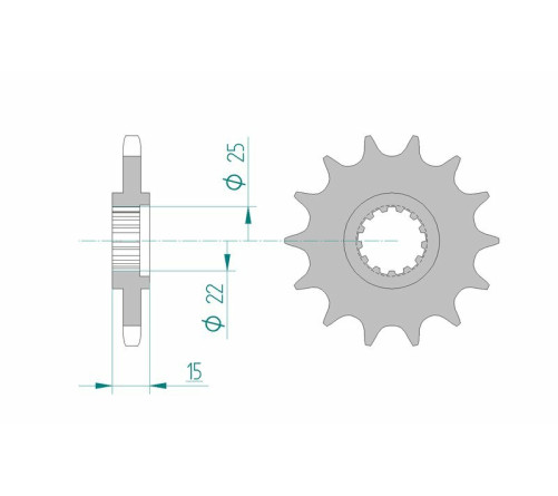 Pignon AFAM acier standard 24506 - 525