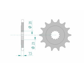 Pignon AFAM acier standard 22401 - 520 - 1075909002