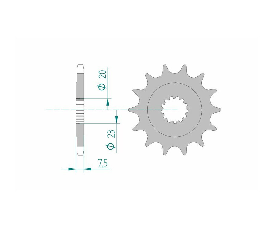 Pignon AFAM acier standard 22401 - 520