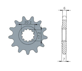 Pignon TECNIUM acier standard 1120 - 420 - 1074263002