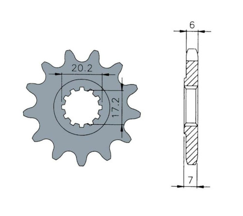 Pignon TECNIUM acier standard 1120 - 420 - 1074263002