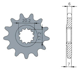 Pignon TECNIUM acier standard 1120 - 420 - 1074263001