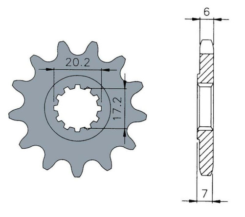 Pignon TECNIUM acier standard 1120 - 420 - 1074263001