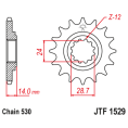 Pignon JT SPROCKETS acier anti-bruit 1529 - 525