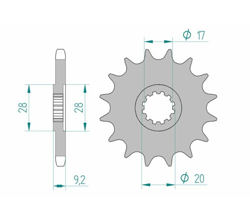 Pignon AFAM acier standard 94121 - 428