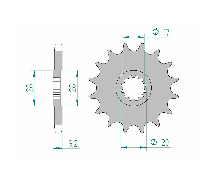 Pignon AFAM acier standard 94121 - 428