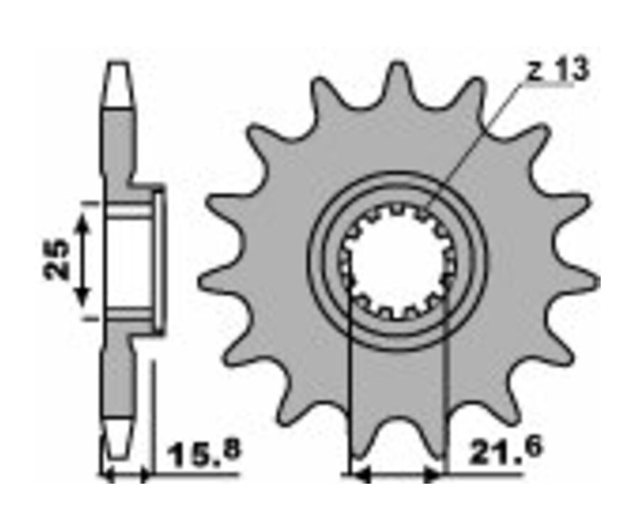 Pignon PBR acier standard 2093 - 525