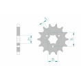 Pignon AFAM acier standard 22502 - 530