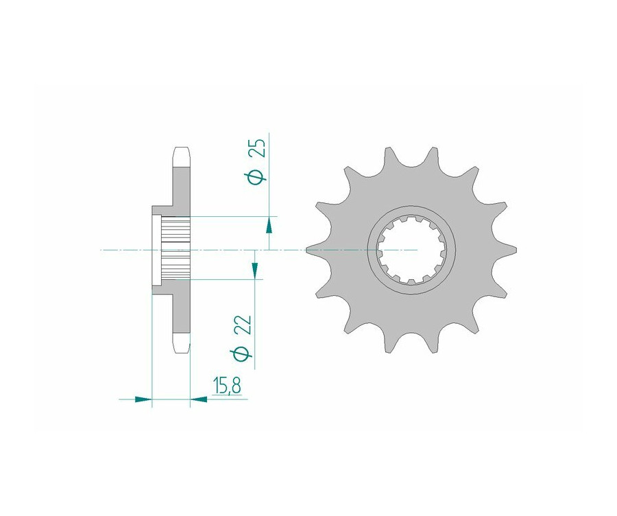 Pignon AFAM acier standard 24508 - 525