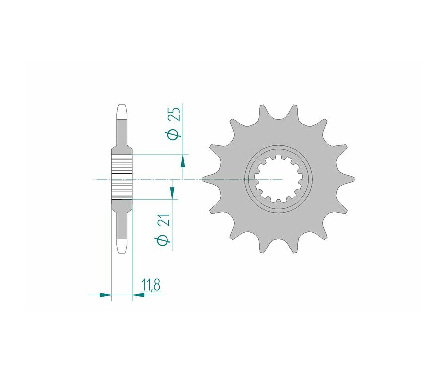 Pignon AFAM acier standard 64302 - 520