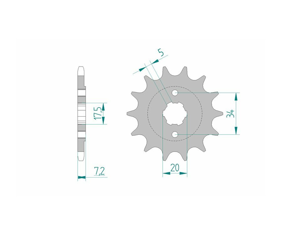 Pignon AFAM acier standard 20305 - 520