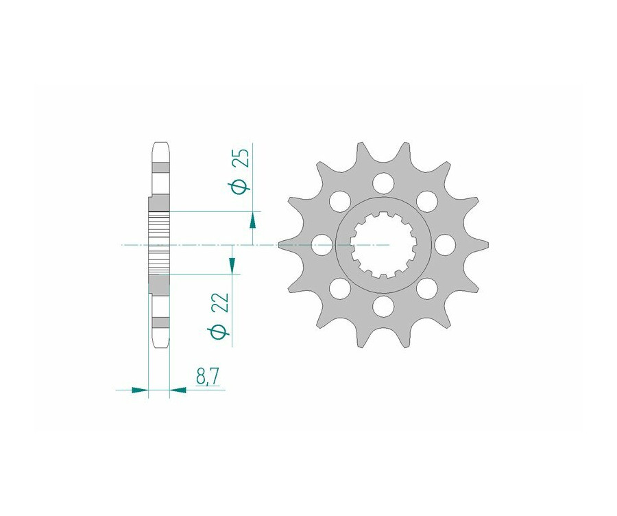 Pignon AFAM acier standard 28403 - 525