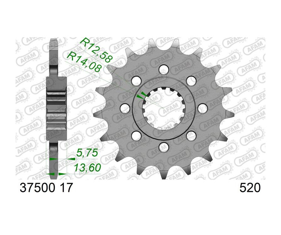 Pignon AFAM acier standard 37500-520